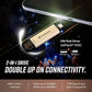 Transcend JF930 512GB Dual USB C Flash Drive for iPhone/iPad/Mac/Windows, Android/Tablet/PC/Gaming Console, Photo Stick Up to 420MB/s, USB 3.2 Thumb Drive, Memory Stick with 2-in-1 Type C &Type A