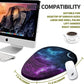 Hokafenle Ergonomic Mouse Pad Wrist Support, Terraced Slope Carpal Tunnel Wrist Pad for Mouse with Unibody Memory Foam, Wrist Rest Pain Relief Mousepad (Galaxy, 11.8x7.9 in)