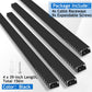 ZhiYo Cable Raceway 156in(4X L39in), Server Rack Cable Management Under Desk Cord Organizer, Electrical Safe PVC Cable Channel Open Slot Wire Raceway for Network/PC/TVs, Wire Duct H1 x W1.6in Black