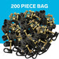 STEREN Coaxial Cable Clips - Cable Holder - Siding Clips for Hanging - Cord Holder for Desk - Cable Clamps - Cord Clip - Wire Organizer Clips - Tv Mount Screws (Black, 200 Count - Single Screw)