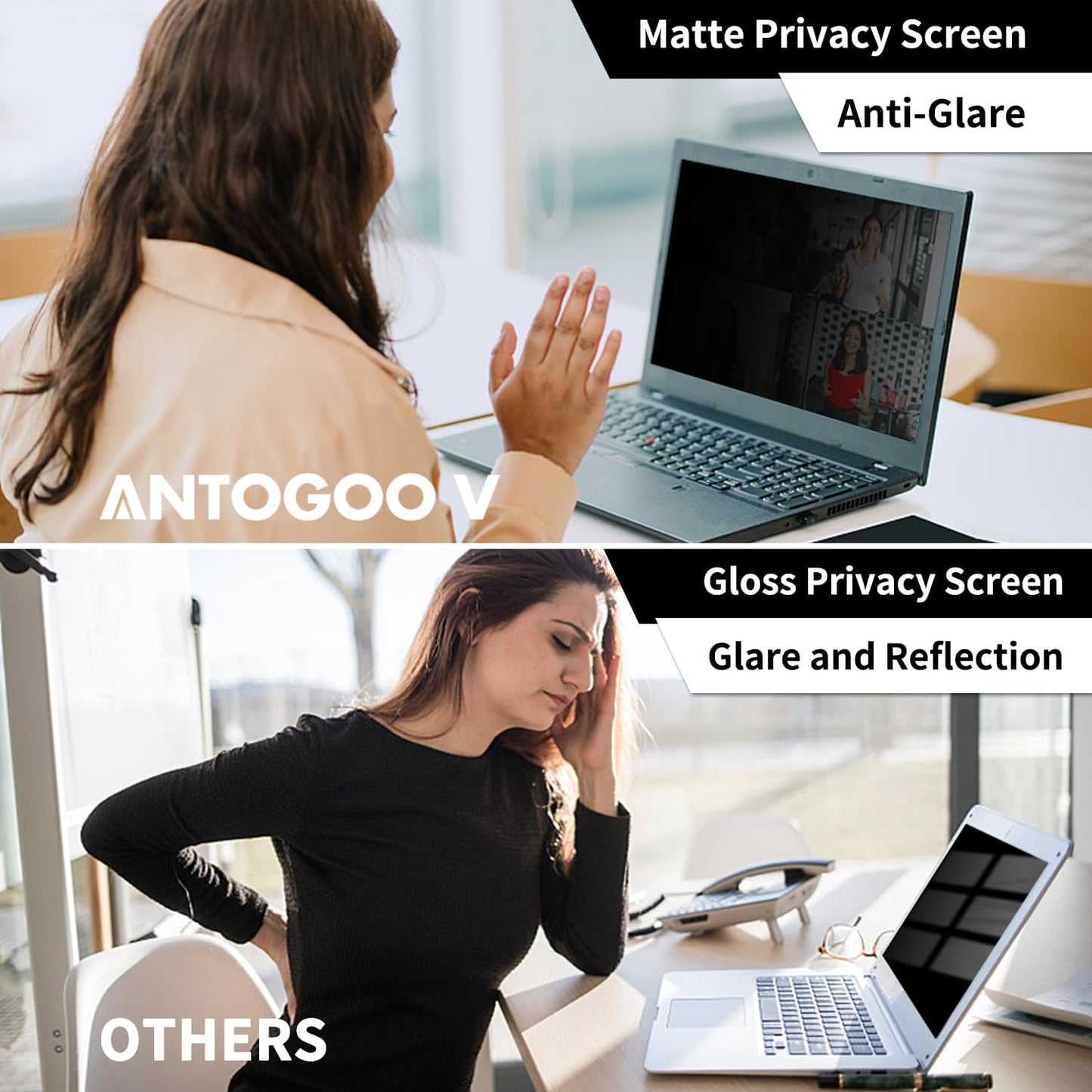 2 Pack Privacy Screen Compatible with MacBook Pro 14 Inch Screen Protector (2021-2024, M1, M2, M3, M4-Model A2442 A2779 A2918 A2992 A3112 A3401), Laptop Privacy Screen Matte Anti Blue Light Glare Film