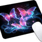 Mouse Pad, Cute Glitter Butterfly Mouse Pads for Desk, 9.5" x 7.9" Non-Slip Rubber Base Computer Mousepad with Women, Portable Square Design for Wireless Mouse and Pad Laptop Office & Travel