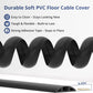ZhiYo 3.6ft Cord Covers for Wires on Floor, Cord Hider Floor Hide Extension Cords, Soft PVC Cable Cover Cable Protector, Wire Cavity W0.62in H0.31in, Beige