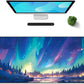 Galdas Gaming Mouse Pad XXL XL Large Long Extended Big Mousepad Non-Slip Rubber Keyboard Mouse Pad with Stitched Edges for Laptop Home Office (31.5x11.8x0.08 Inch) … (Aurora)