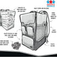 Board Game Backpack with 10 Board Game Bands, Padded Straps, Carrying Handle, Pockets for Small Games and Accessories