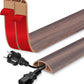 Floor Cord Cover for Wires on Floor Self Adhesive Cord Hider Floor Cable Management Wire Covers for Cords Protector Prevent Cable Trips Cord Cavity W 0.51" x H 0.31", Grayish Brown Wood, 20Ft