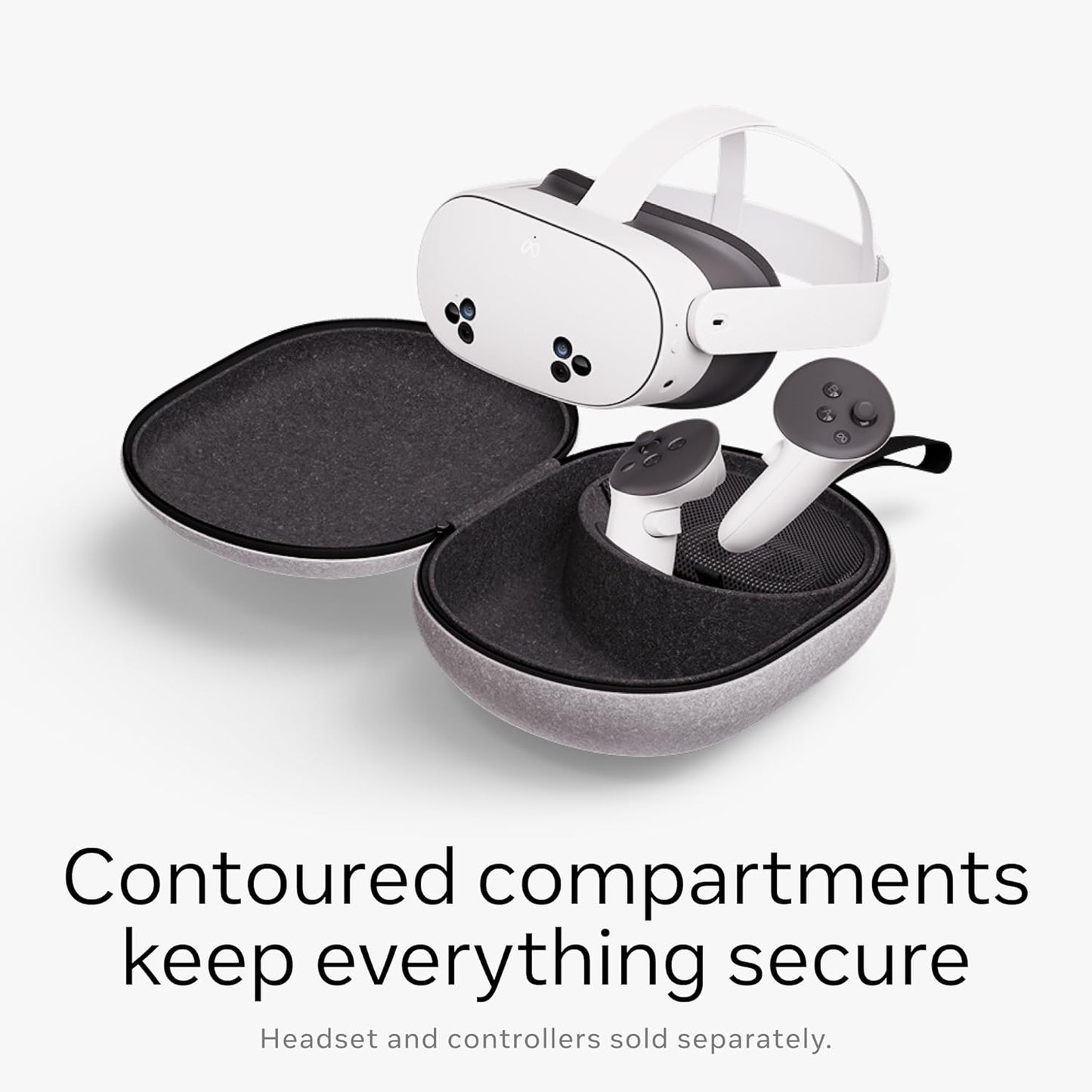Meta Quest Compact Carrying Case — Works with Meta Quest 3/3S — Refreshed Compact Design — Fits Quest 3/3S, Touch Plus Controller, Active Straps, Charging Cable, and Adapter