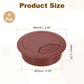 uxcell 5 Pcs 53mm (2.09 Inch) Desk Grommet, Plastic Cable Hole Cover, Wire Cord Cable Organizer for Home Office Computer Desk Cabinet, Brown