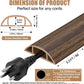 Floor Cord Cover Self Adhesive Cord Hider,3.3FT Cable Management, Extension Strip Protector for Wires, Prevent Cable Trips for Offices, Gyms, Exhibitions Cavity:0.47"(W) x 0.35"(H) Wood Walnut