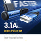 AINOPE [2 Pack 10FT] USB C Cable 3.1A C Charger Cable Fast Charging Right Angle Nylon Braided USB to USB C Compatible with Galaxy S22 S21 S10, Note 10 9 A51 LG G8 G7 Charging Cord