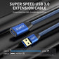 USB 3.0 Extension Cable 20ft,Type A Male to Female Extension Cord Durable Braided Material High Data Transfer Compatible with USB Keyboard,Mouse,Flash Drive, Hard Drive,Printer