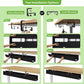 KEEGH Extra Large 48" Under Desk Cable Management Tray - Under Desk Cord Management - Clamp/Screw Mount - Support Upto 70lbs - Fabric Wire Management - Cable Raceways Tray Cord Hiders for Office/Home