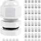 XHF 45 Pcs 1/4 Inch IP68 Strain Relief Nylon Cord Grip NPT Cable Glands Adjustable UL Listed and RoHS Compliant (Grey)