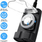 G-ELEK Outdoor Timer Outlet Waterproof, 24 Hour Outdoor Light Timer, Timers for Electrical Outlets, Ideal for Pool Pump, Christmas Lights, Heavy Duty, 2 Grounded Outlets, ETL Listed, 2 Pack
