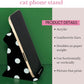 kate spade new york Acrylic Cell Phone Stand, Novelty Phone Holder for Desk, Black Cat (Picture Dot)