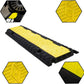 CXRCY Cable Ramp 2 Pack of 3 Channel PVC Rubber Cable Protector, 44000lbs Capacity Heavy Duty Speed Bumps Hose Cord Protector Ramps for Wire Hose Pipe Hider Driveway Outdoor