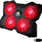 KLIM Wind Laptop Cooling Pad - More Than 500 000 Units Sold - New - The Most Powerful Rapid Action Cooling Fan - Laptop Stand with 4 Fans at 1200 RPM - USB - PS5 PS4 - Red