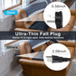 Power Extension Cord Y Splitter - 1FT Right Angled Type Flat Plug NEMA 5-15P 1 to 2 Way Outlet NEMA 5-15R SJT 16AWG 3 Prong Low Profile Black AC Power Cable Wire Extender for Home Office (2-Pack)