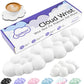 Cloud Wrist Rest Keyboard, Cloud Keyboard Wrist Pad Set with PU Leather Memory Foam, Cute Arm Rest for Palm Support, PC/Gaming Desk Accessories/Office Setup/Computer Hand Cushion - White