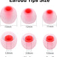 Silicone Earbud Tips - Fit Most In-Ear Earbuds (Inner Hole 3.8mm -5.1mm) - 9 Pairs S M L