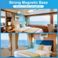 Magnetic Cruise Fan with 12000mAh Battery - Portable Cabin Air Circulator, 3-Speed LED Desk Fan with Timer, Power Bank & Ceiling/Wall Mount, Cruise Ship Approved for Travel (White)