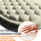 Ergonomic Joint Wrist Support Mouse Pad with Memory Foam Cushion Massage Bump, Carpal Tunnel Pain Relief Mousepad Slope Design for Wrist Rest, 11.8x7.9 in, Beige