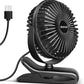 BESKAR Small Clip on Fan, 3 Speeds USB Fans with Strong Airflow, Clip & Desk Fans USB Plug in with Sturdy Clamp - Ultra Quiet operation for Office Dorm Bedroom Stroller