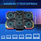 LIANGSTAR Laptop Cooling Pad Gaming Laptop Cooler, Laptop Fan Cooling Stand with 6 Quiet Fans for 15.6-17.3 Inch, 7 Height Adjust, RGB LED Light 4 Modes, Switch Control Fan Speed, 2 USB Port, 2023 New