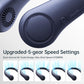 JISULIFE Portable Neck Fan, Hands Free Bladeless Fan, 5 Speeds, 4000 mAh Battery Operated Wearable Personal Fan, Twistable, Rechargeable, Gift for Women Men-Blue