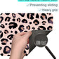 ITNRSIIET Mouse Pad with Stitched Edge Premium Textured Smooth Precise Operation Waterproof Washable Non-Slip Rubber Base Desktop Protection Mat, 10.2×8.3×0.12 inches, Leopard Black Purple