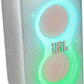 JBL PartyBox Club 120 - Portable Party Speaker with Foldable Handle, Powerful JBL Pro Sound, Futuristic lightshow, Up to 12 Hours of Play time, Splash Proof, Dual Mic & Guitar Inputs (White)