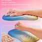Hokafenle 2in1 Combination, Wave Keyboard Wrist Rest and Ergonomic Curvature Mouse Pad Wrist Support for Relieve Wrist Pain, Filled with Soft Cushion Memory Foam, Sunrise