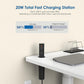 2 Inch Pop Up Outlet for Countertop,Power Grommet 2-inch Desk Wire Hole Insert,20W USB C,2 Outlets,2 USB C/1 USB A,Recessed Outlet,Desk Charging Station (Black, 6 FT Cable)