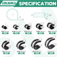 30PCS Stainless Steel Cable Clamps 9 Sizes—1/8" 3/16" 1/4" 5/16" 3/8" 1/2" 5/8" 3/4" 1" Rubber Coated Cushioned Insulated Cable Clamp,Automotive Cable Wire Clamps,Pipe Clamps(Black)