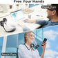 COMLIFE Portable Neck Fan, 5000mAh Rechargeable Battery Powered, 3 Speeds, 360°Adjustable, Double Cooling, Hands-Free Personal Wearable USB Neckband Fan for Home Office Outdoor Travel Sports