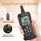 YT606 Temperature Humidity Meter High Precision Digital Hygrometer with Ambient, Relative Humidity, Dew Point, Wet Bulb Thermometer for Indoor Outdoor, Digital Thermometer Min/Max Hold, LCD Backlight