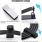 Adhesive Cable Clips Holder, Outdoor Light Clips, Black Cord Wire Clips, Sturdy Nylon Cord Wall Finisher Wire Clamp for Home, Car, Office Desk Wire Management (Black, L-50 PCS)