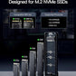 Inateck M.2 NVMe SATA SSD Enclosure with RGB,USB 3.2 Gen 2 (10 Gbps) Enclosure Support UASP Trim for NVME/SATA SSDs 2242/2260/2280(M Key), Tool-Free Installation(Up to 4TB)，FE2024