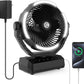 PANERGY Camping Fan with Light - 20000mAh Rechargeable Battery Fan with Charger, 70Hrs Cooling Time, 4 Speeds, 110° Auto Oscillation & 270° Pivot Design with Hook for Camping/Power Outage/Hurricane