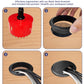 Desk Grommet & Cable Grommet 2 Inch (10 Pack) - Black Desk Hole Cover with Hole Saw - Cable Management Kit for Office, TV Stand, Workstation - Hide Wires Behind Wall, Cable Pass Through (50mm)