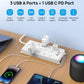 TROND Surge Protector Power Strip 15 ft, Flat Plug Extension Cord, 13 Wide Spaced Outlets, 4000 Joules, 32W Quick Charge 3.0 & USB C, Wall Mount, Under Desk, Heavy Duty, Mountable, ETL Listed, White