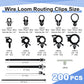 200pcs Car Wire Loom Routing Clips Push Mount Cable Tie Assortment 15 Sizes Car Harness Routing Clips Universal Wiring Harness Clip Replacement Parts for Automotive