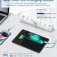 Jgstkcity Desk Clamp Power Strip USB C,40W Total Fast Charging Station,4 PD 20W USB C Ports,Desk Edge Mount Surge Protector,5 Outlets,Fit 1.96" Tabletop Edge,ETL Listed,White