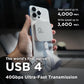 DATO Magnetic External SSD 2TB, External Solid State Drive Portable SSD USB 4.0 Gen 3x2, up to 4000/3600 MB/s, Type-C 4K ProRes HDR Record, Compatible with iPhone 15&16 Pro Max - ARES Q4 Series