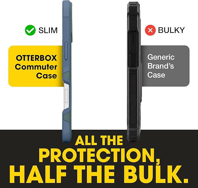 OtterBox iPhone 16 Pro (Only) – Commuter Series Case – Built-in MagSafe – Thin, Dual-Layer, Pocket-Friendly, Port Cover – Saltwater Breeze (Sage/Blue)