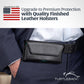Turtleback Belt Holder for iPhone 16 Pro Max, 15 Pro Max, 14 Pro Max -Small- Fits w/Slim MagSafe Style Cases, Premium Black Leather Horiz. Belt Holster, Magnetic Closure, Leather Wrapped Clip