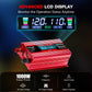 LVYUAN 1000W Car Power Inverter 12V to 110V / 120V DC to AC with 2 US Sockets, Cigarette Lighter, LCD Display, USB Ports for Car, Home, Outdoor, Camping