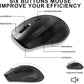 Wireless Keyboard and Mouse Combo with Wrist Rest, 2.4G Full-Sized Keyboard and Mouse Cordless, 3 DPI Adjustable Silent Mouse, Dual-System Keyboard for Computer/Laptop/Windows/Mac(Black)