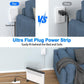 6FT Ultra Flat Plug Extension Cord with 3 Outlets, Ultra-Thin Outlet Cover Power Bar, Universal Size Flat Plug Power Strip, Child & Pet Safe, 1625W