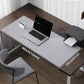 Leather Desk Pad Protector-48 x 24" Computer Desk Mat, Large Mouse Pad, Non-Slip Desk Pad, Waterproof PU Leather Desk Blotter Mat, Desk Cover Mat for Office and Home (Light Grey)
